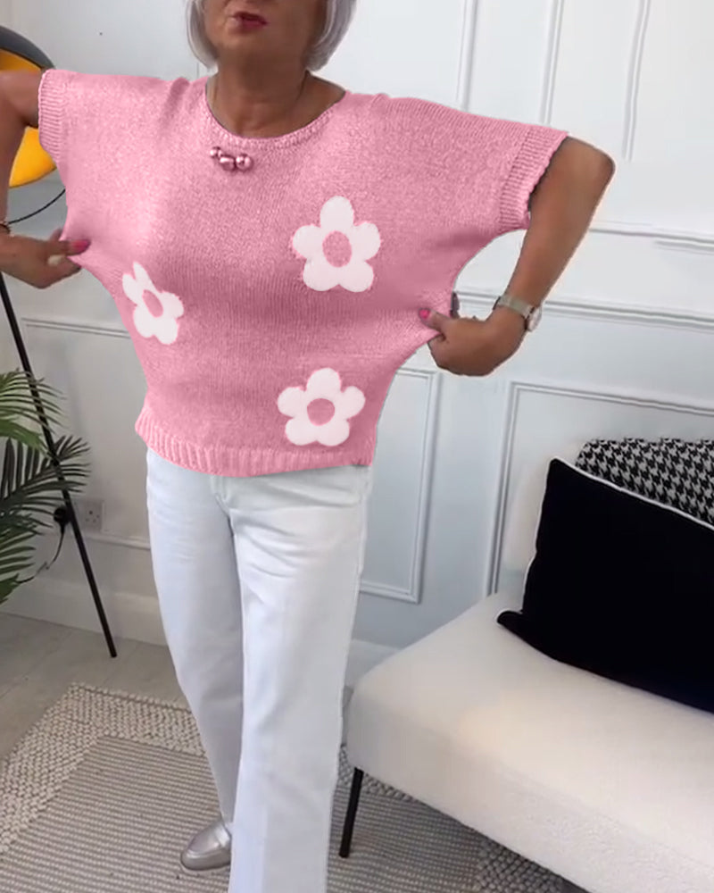 Daisy - Elegant sweater med blomster