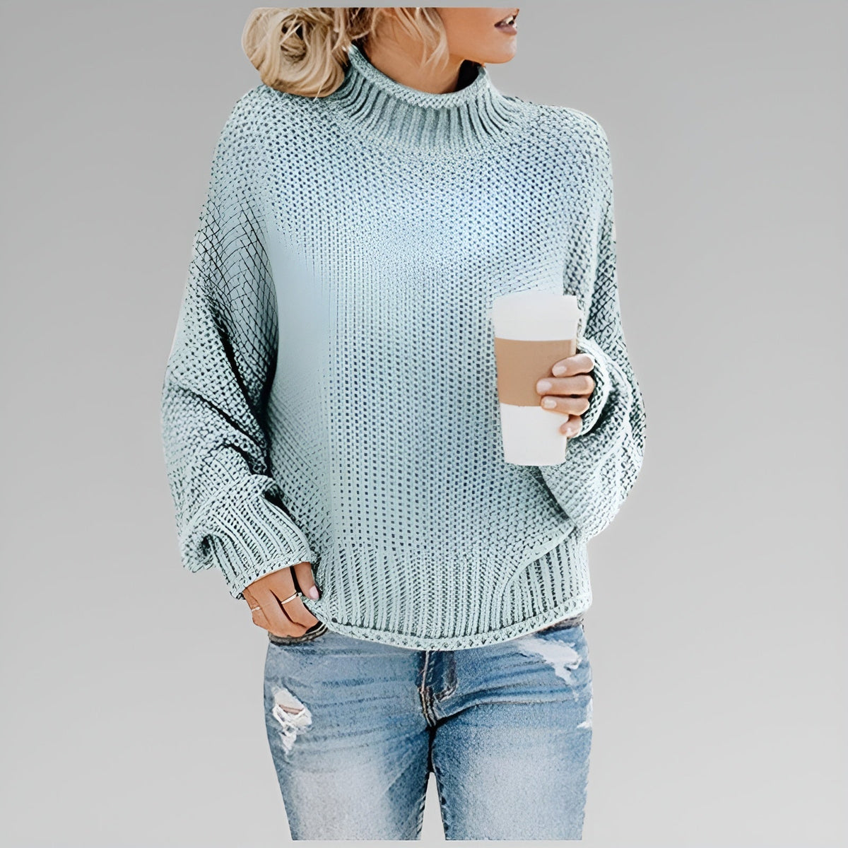 Amy - Moderne og varm rullekravetrøje