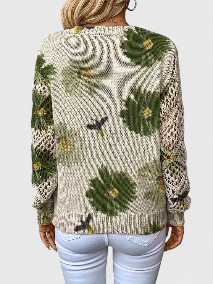Aurélie - Let cardigan med blomster