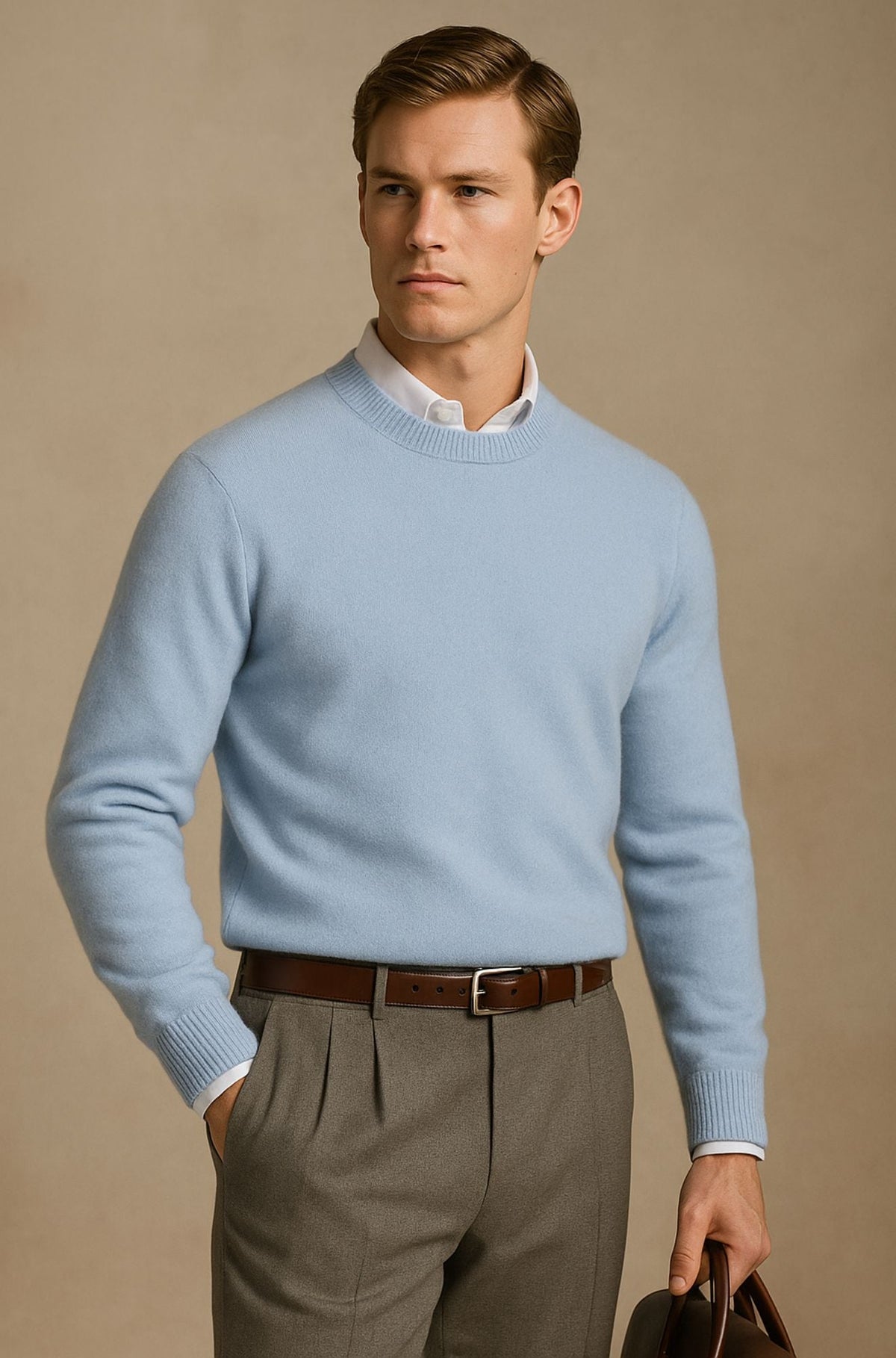 Giles - Elegant pullover med rund hals