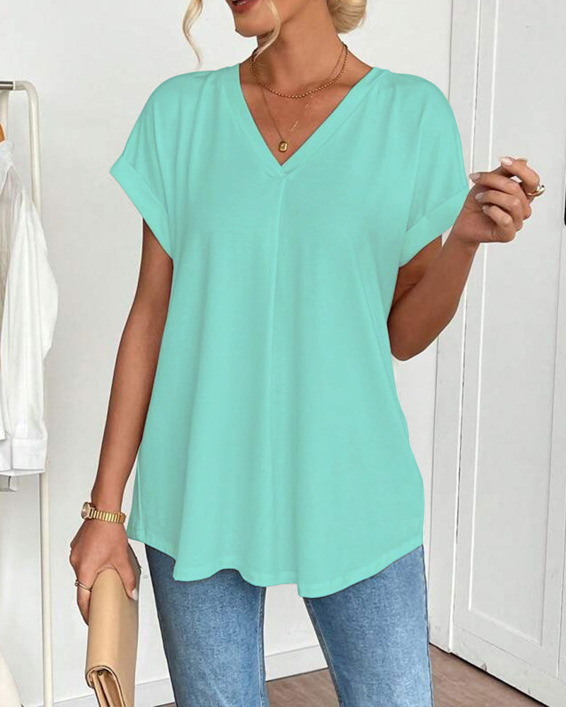 Estella - Afslappet patchwork-T-shirt