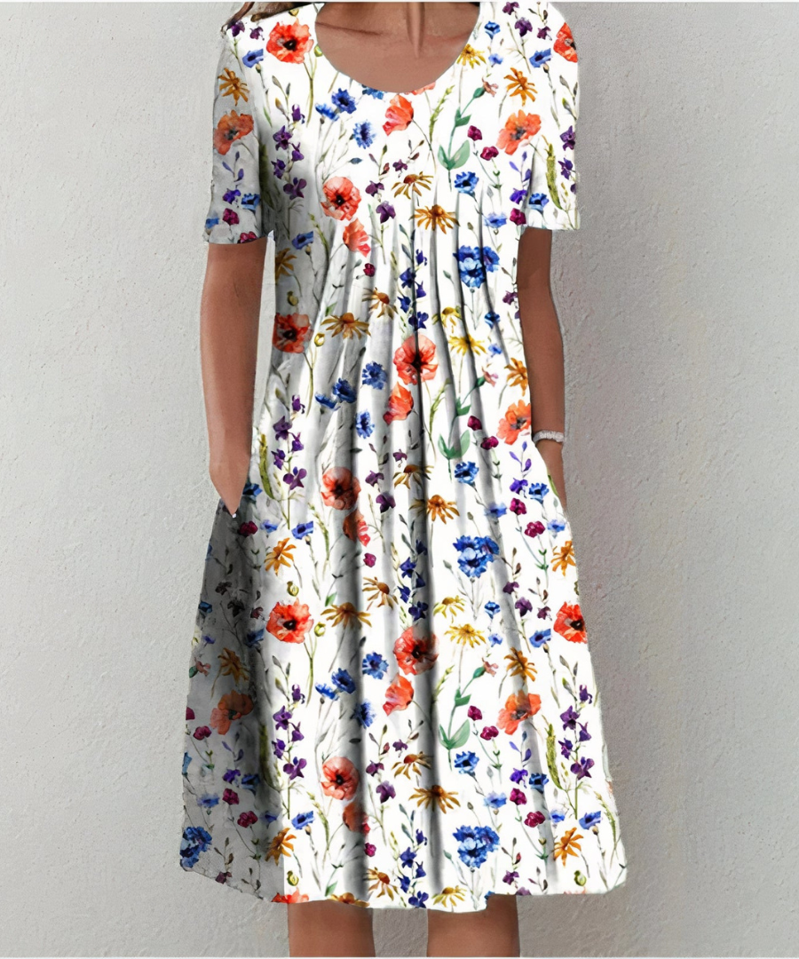 Clementine - Elegant blomstret kjole