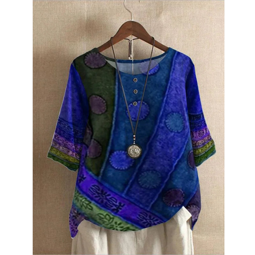 Valarie - Farverig bohemetop