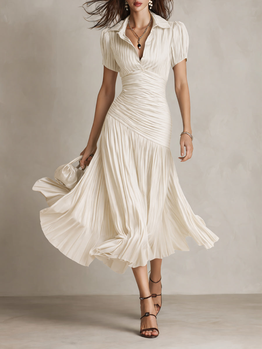 Manon - Elegant satinkjole
