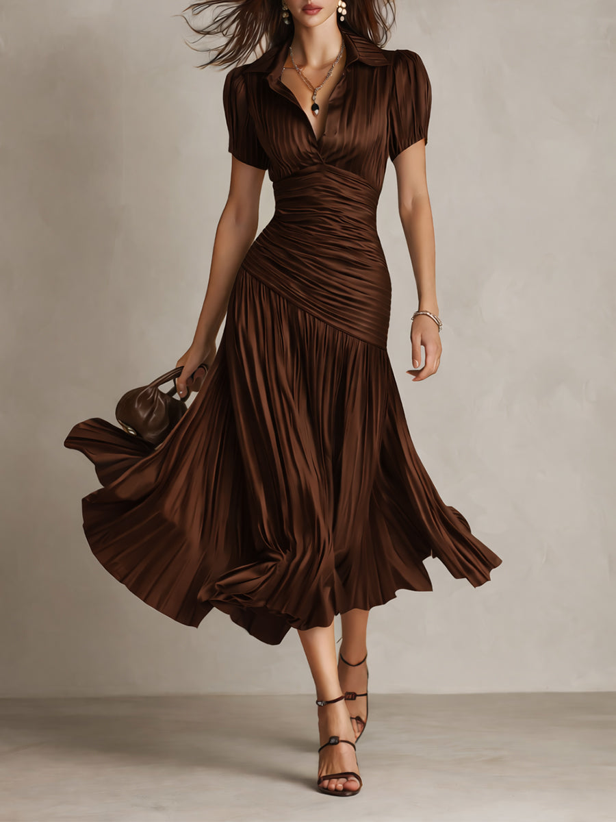 Manon - Elegant satinkjole