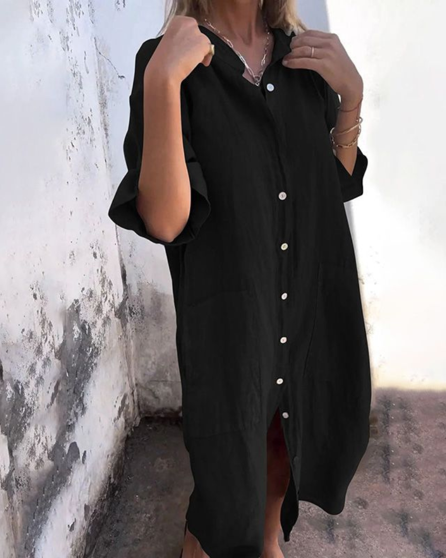 Melany - Boheme chic skjortekjole