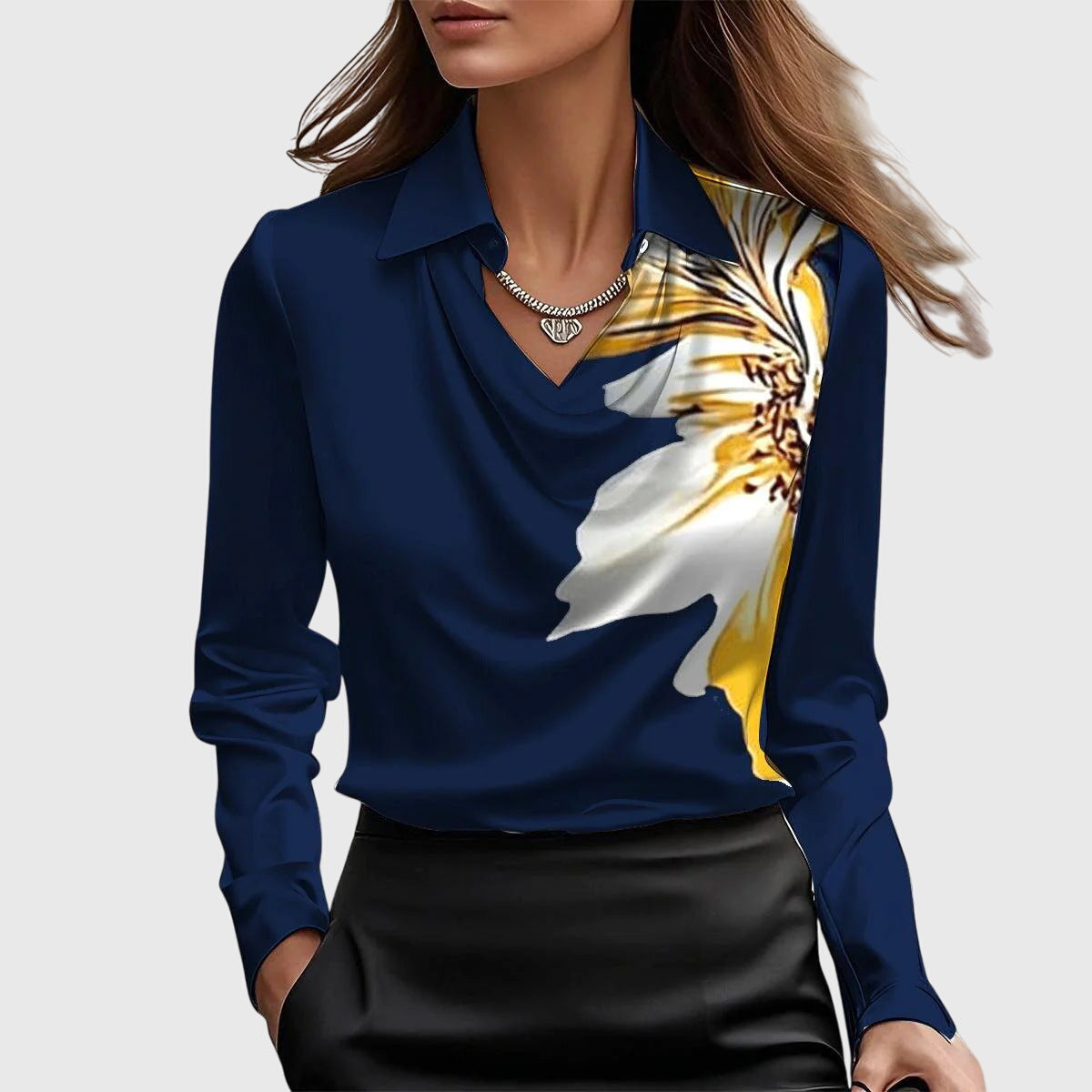 Brooklyn - Elegant satinbluse
