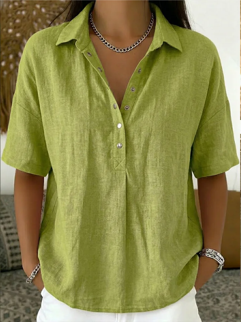 Tessa - Behagelig bluse med V-hals