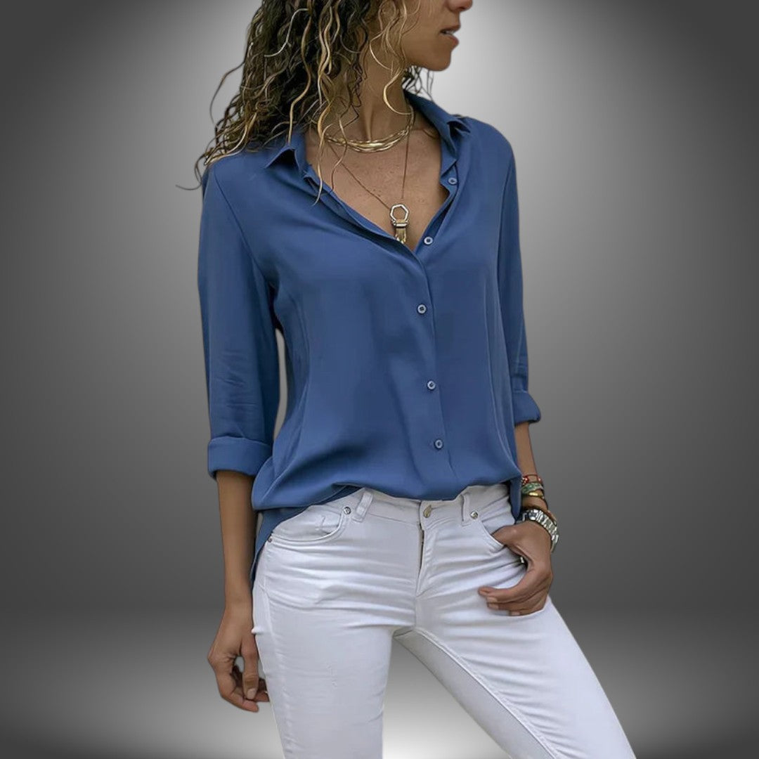 Valeria - Klassisk bluse med knapper