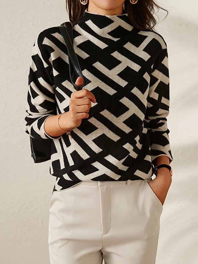 Jessy - Elegant luksus-rullekravesweater