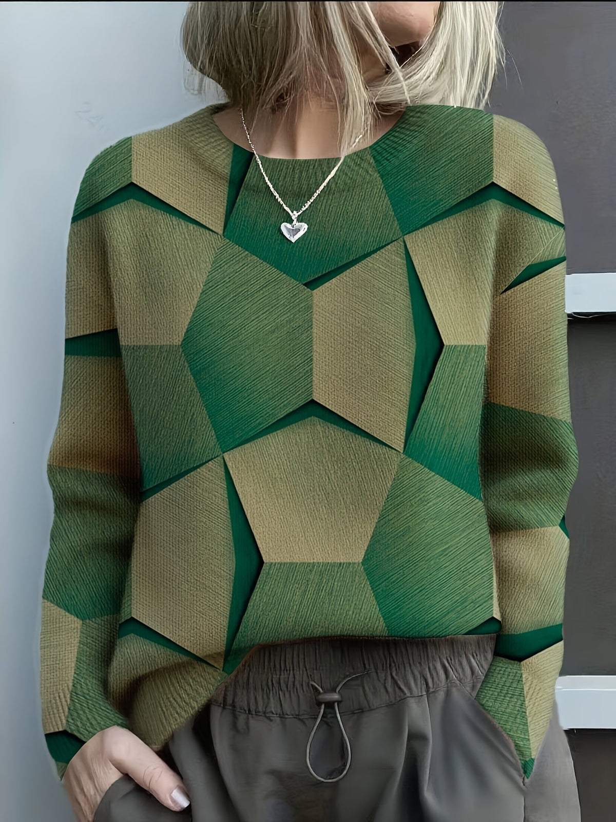 Lucia - Kunstnerisk sweatshirt med geometrisk print