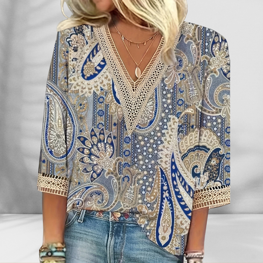 Alis - Elegant boho-bluse