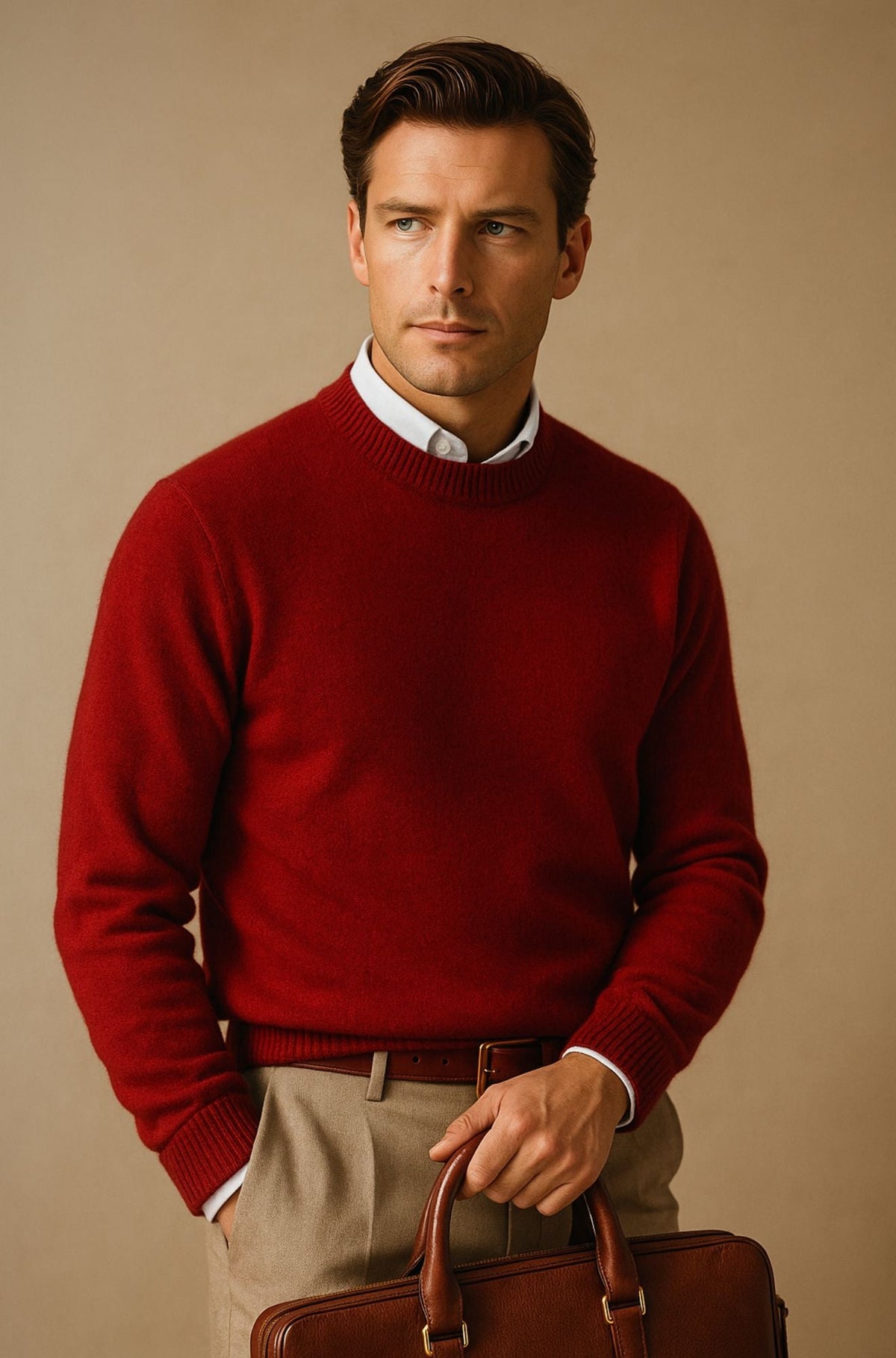Giles - Elegant pullover med rund hals