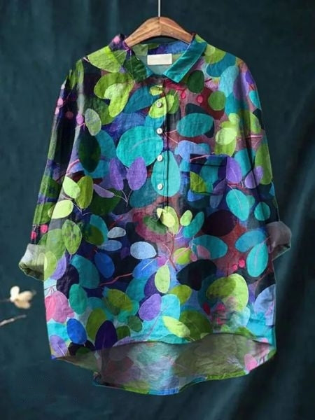 Julia - Elegant blomstret bluse