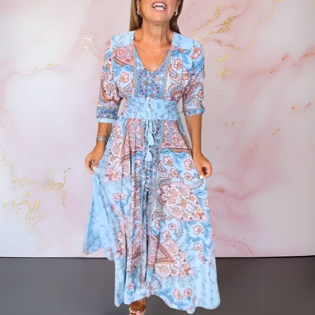 Rita - Elegant maxikjole til sommeren