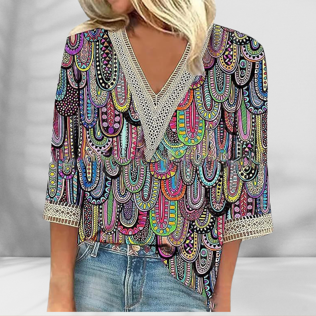 Alis - Elegant boho-bluse