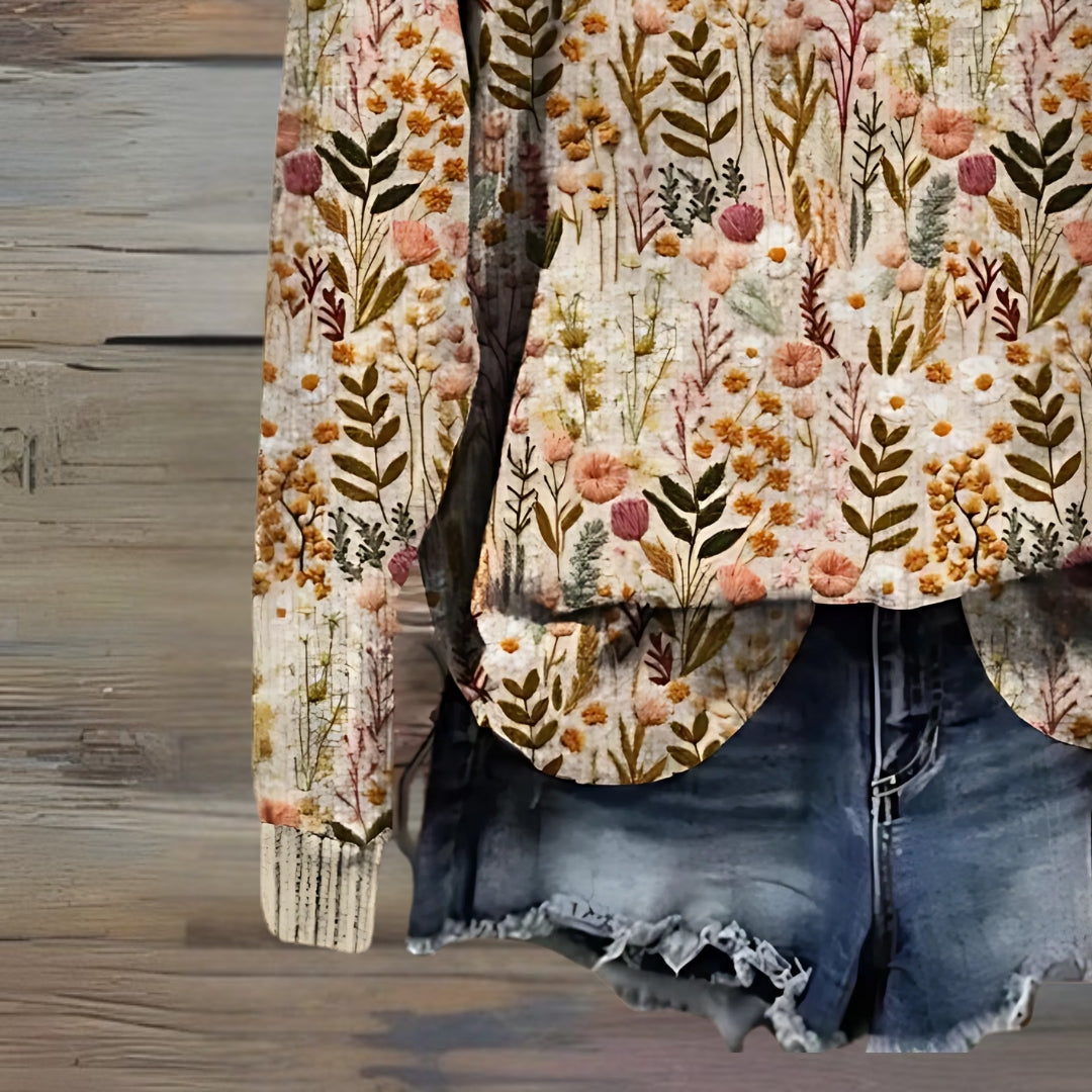 Nova - Elegant sweater med blomster