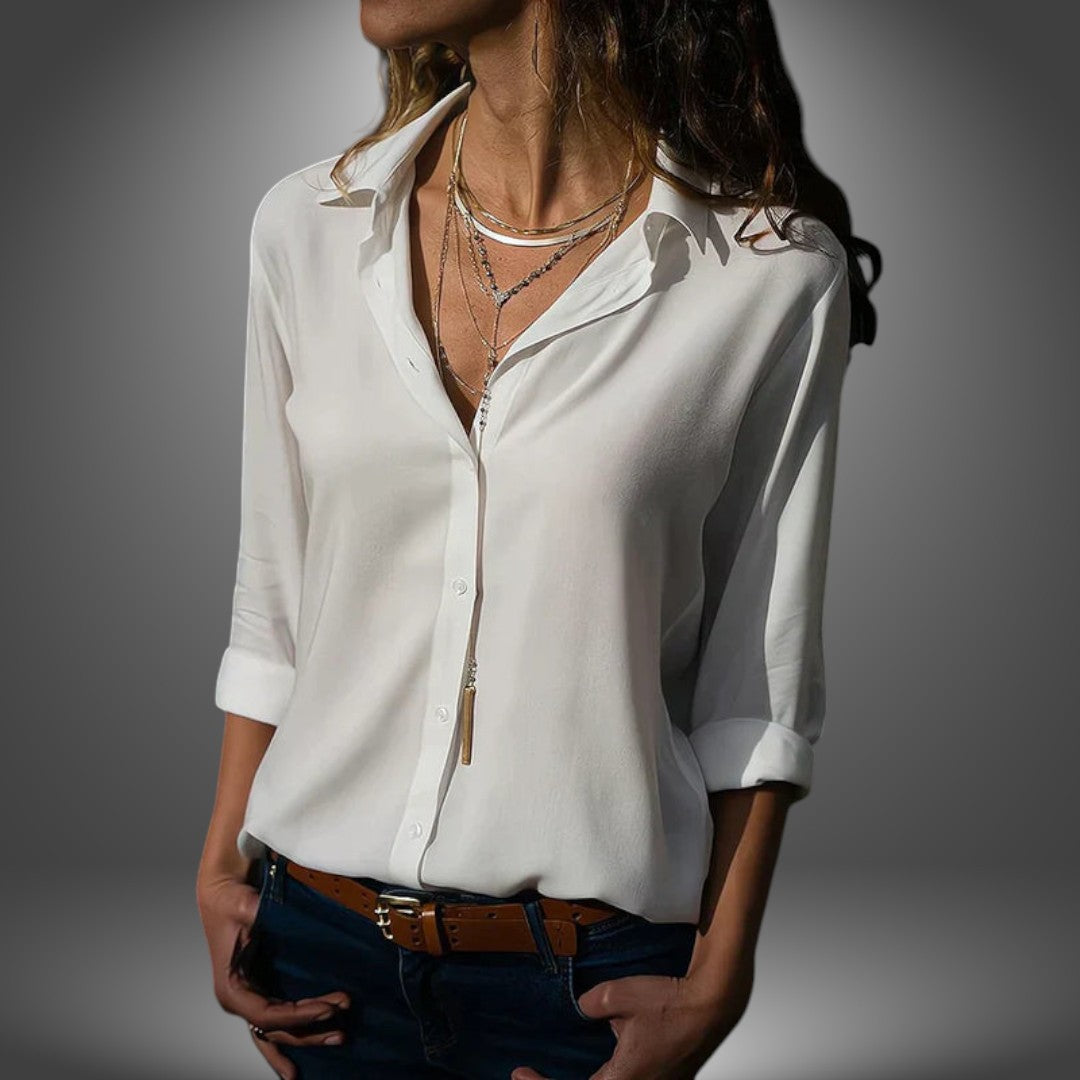 Valeria - Klassisk bluse med knapper