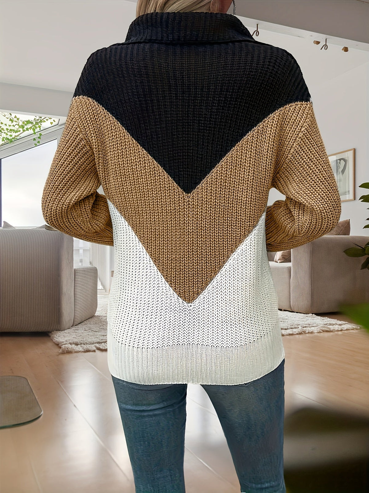 Kathrin - Afslappet sweater med lynlås i kraven