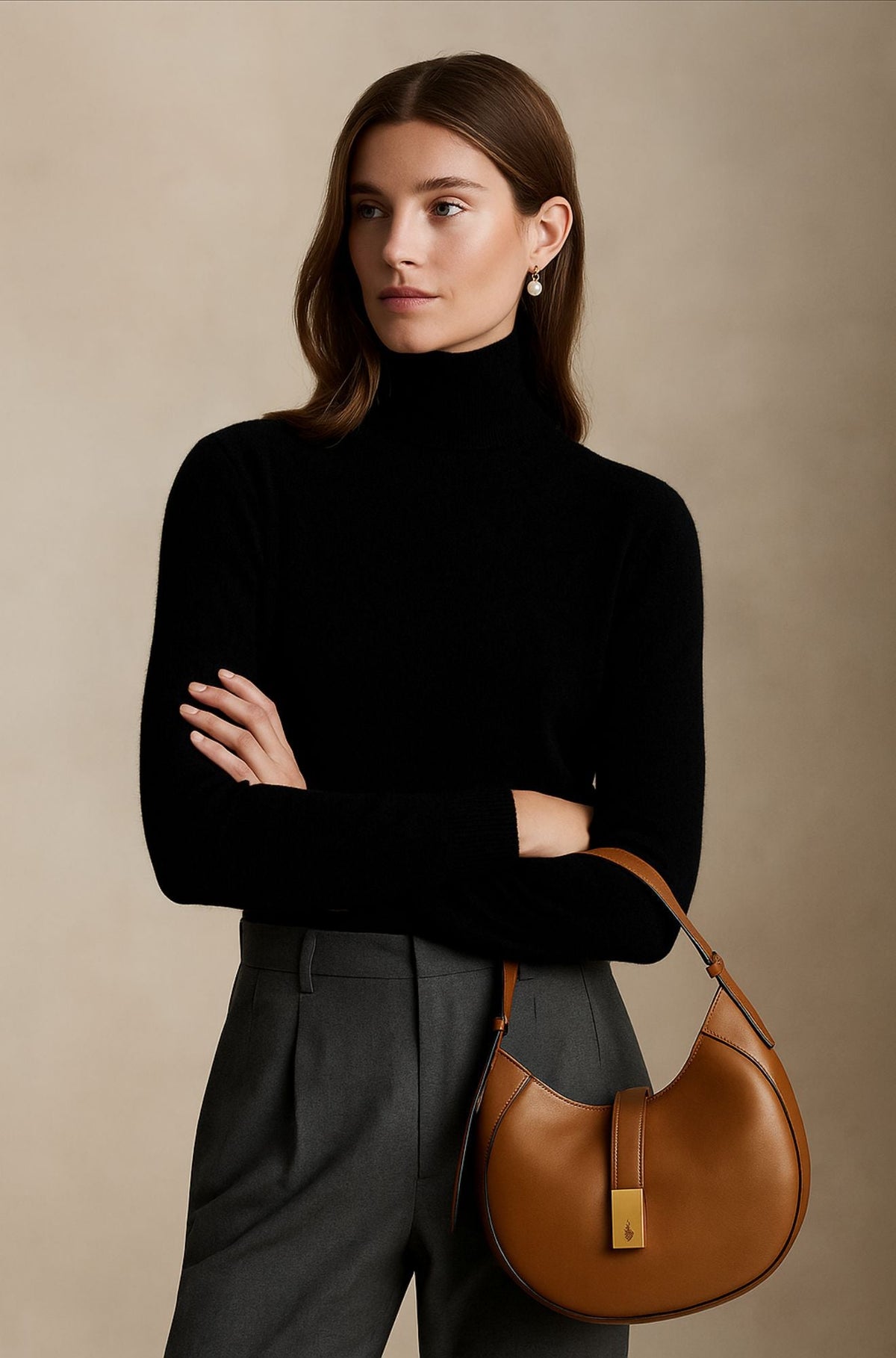 Amara - Luksuriøs rullekravesweater