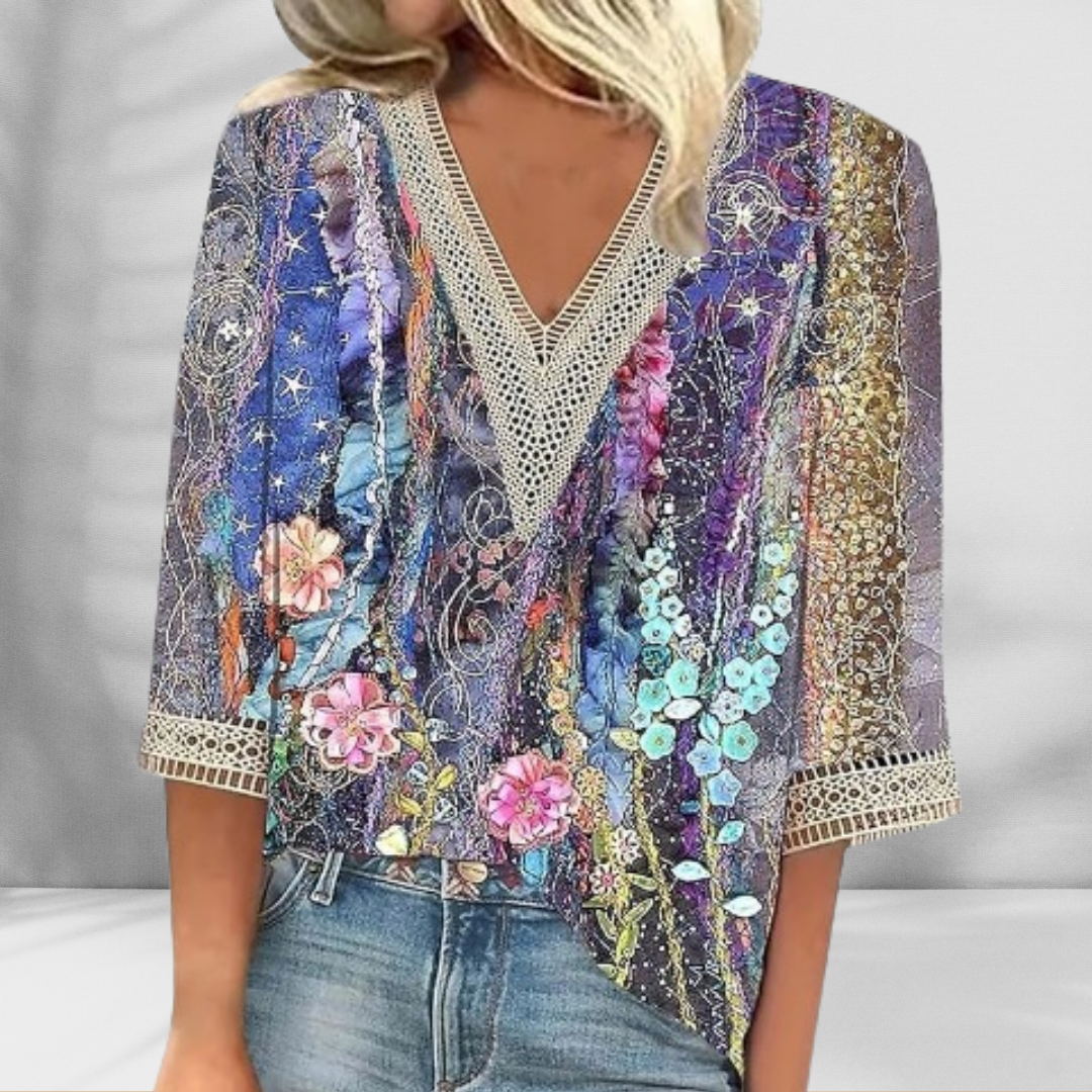 Alis - Elegant boho-bluse