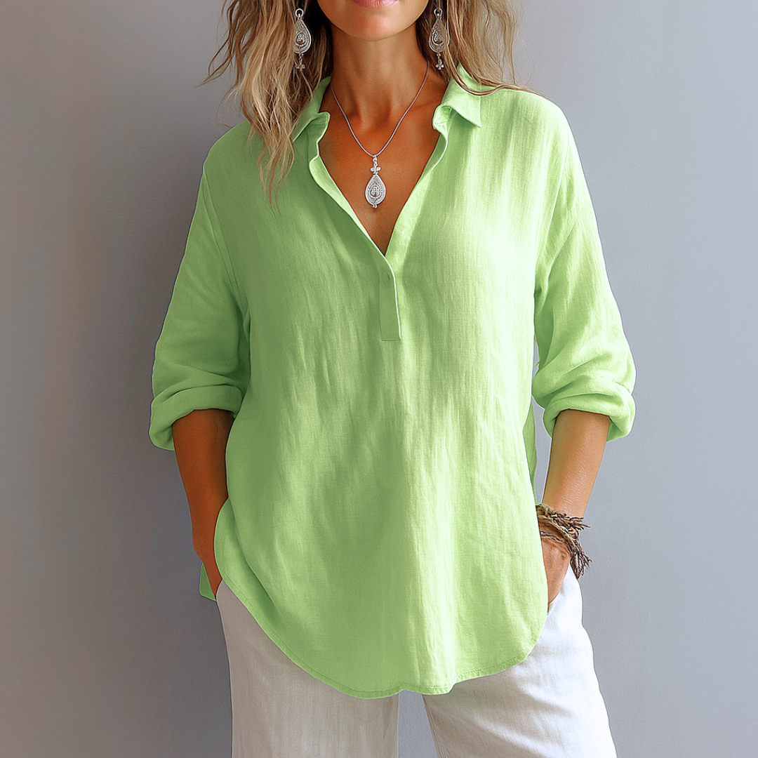 Marianne - Elegant hørbluse