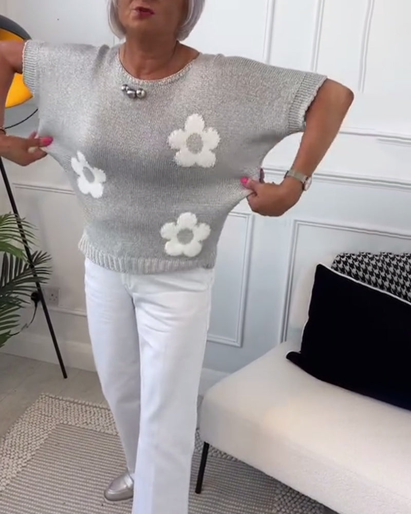 Daisy - Elegant sweater med blomster