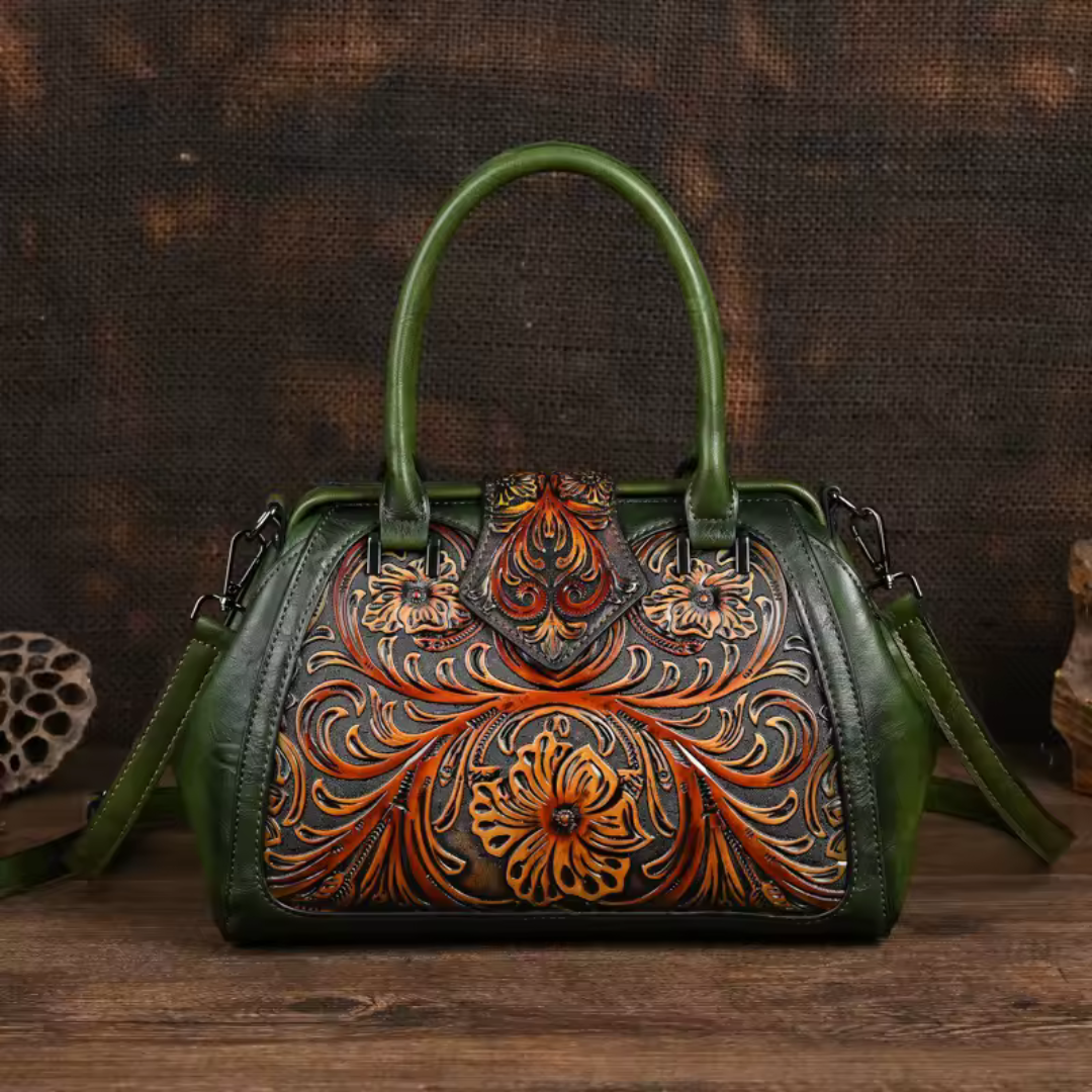 Florina - Elegant håndtaske med blomstermotiv