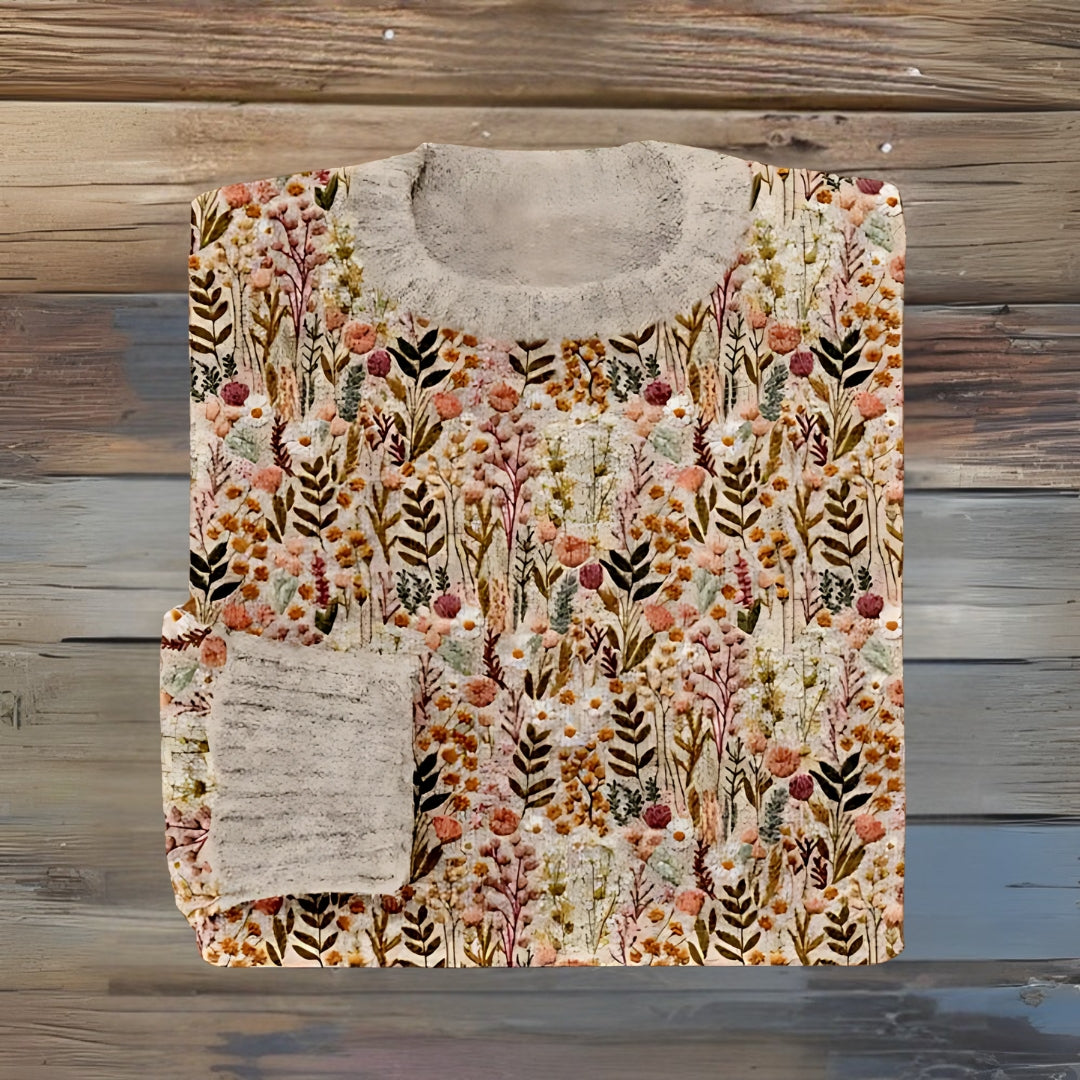 Nova - Elegant sweater med blomster