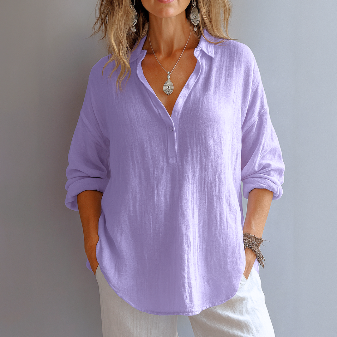 Marianne - Elegant hørbluse