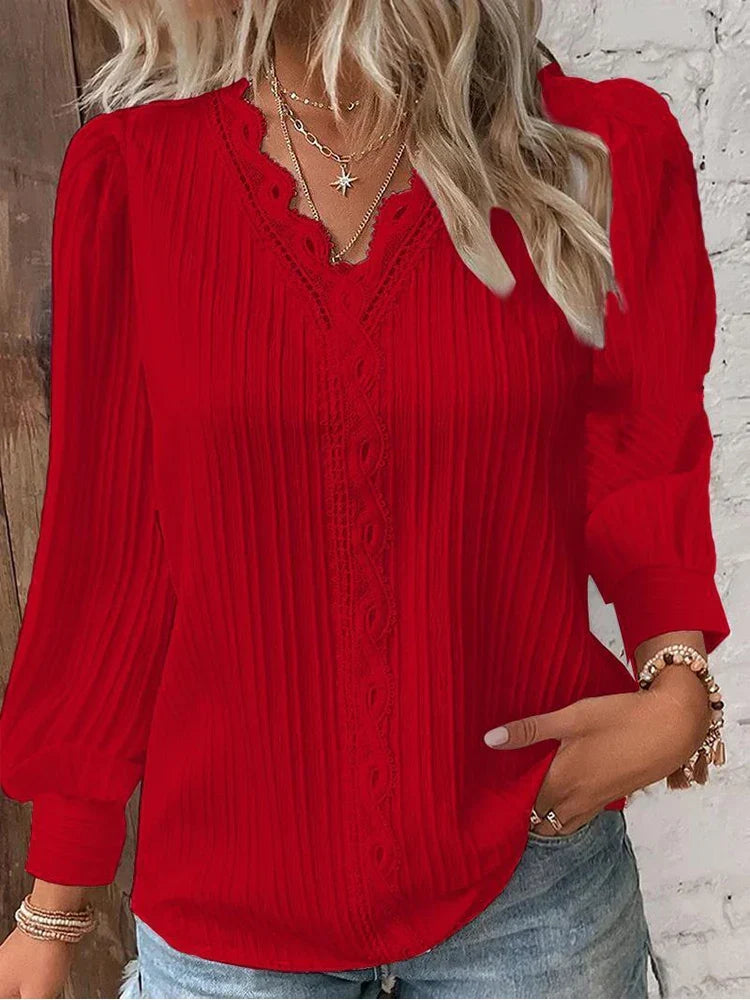 Lilly - Elegant plisseret bluse