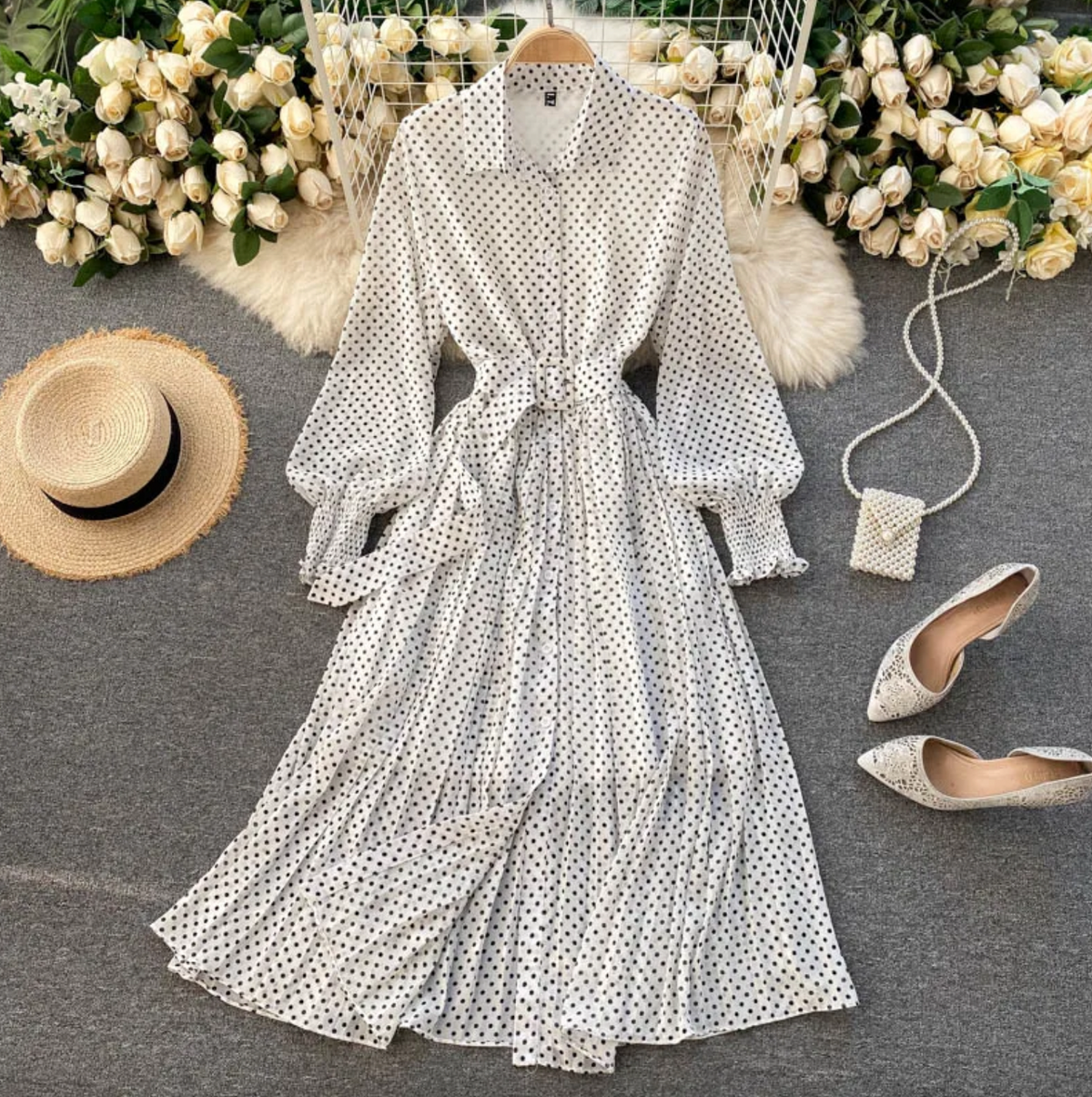 Johanna - Elegant broderet kjole
