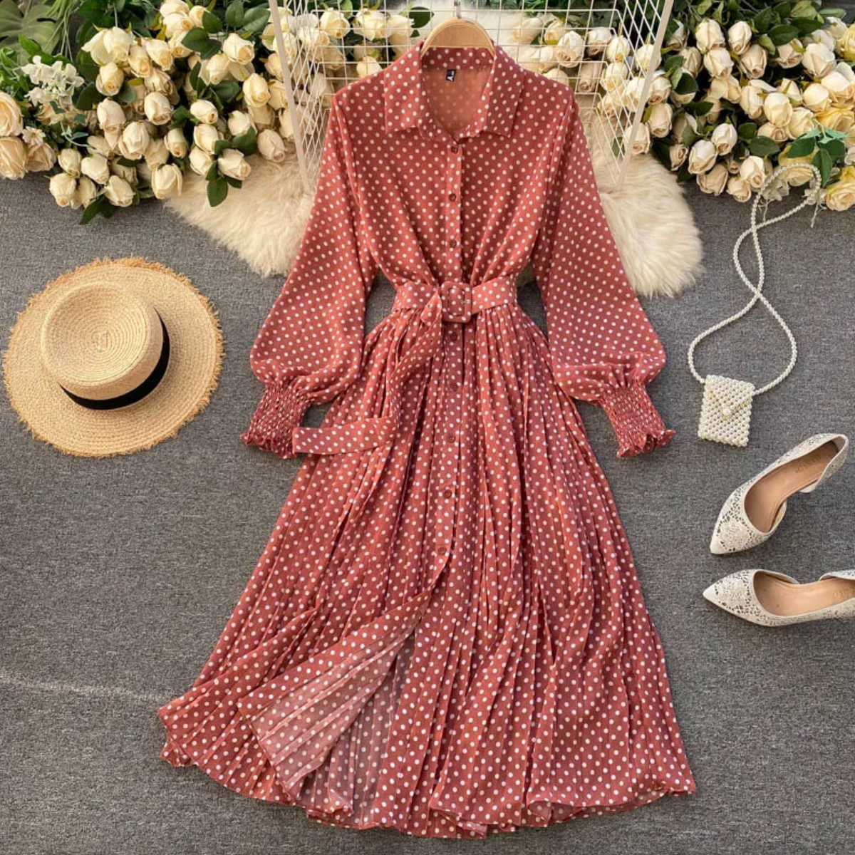 Johanna - Elegant broderet kjole