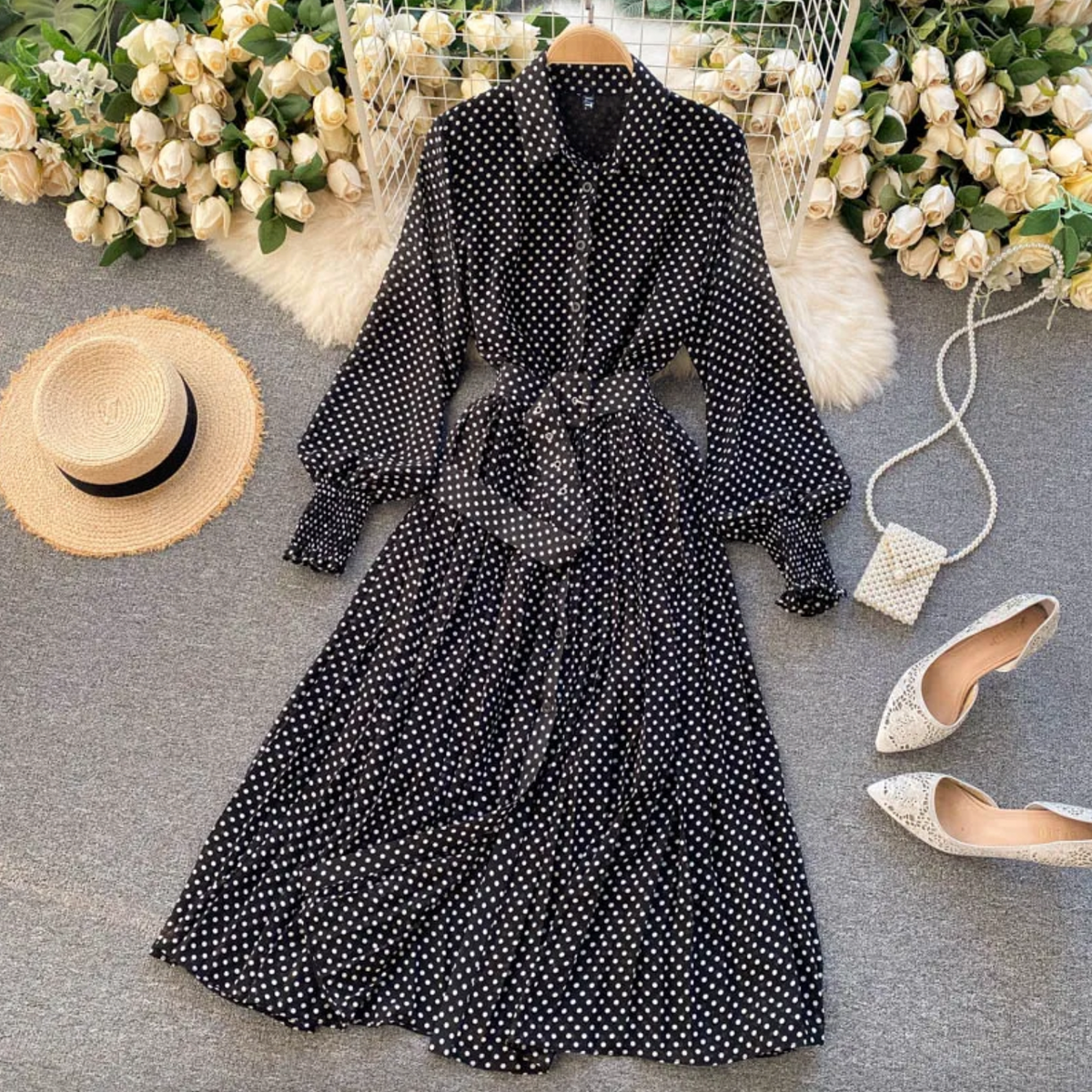 Johanna - Elegant broderet kjole