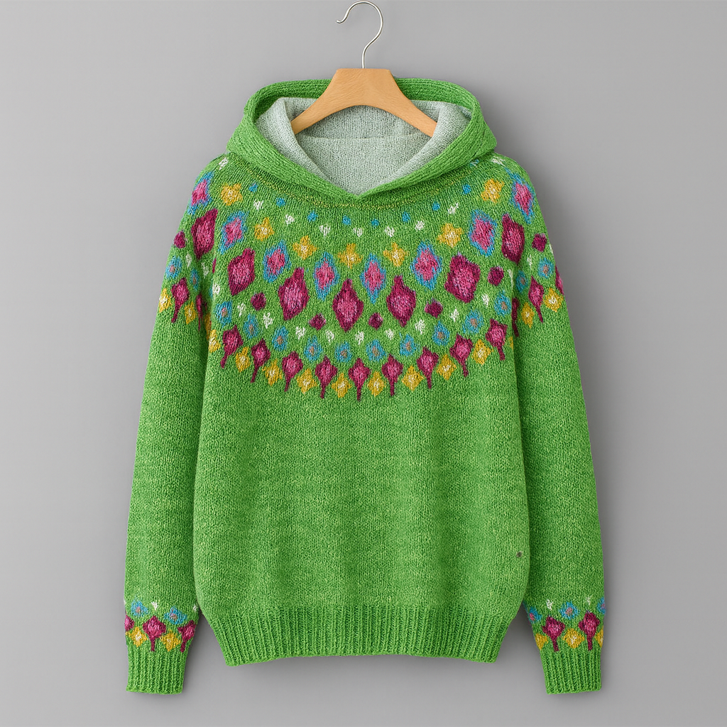 Rosy - Hyggelig farverig hoodie