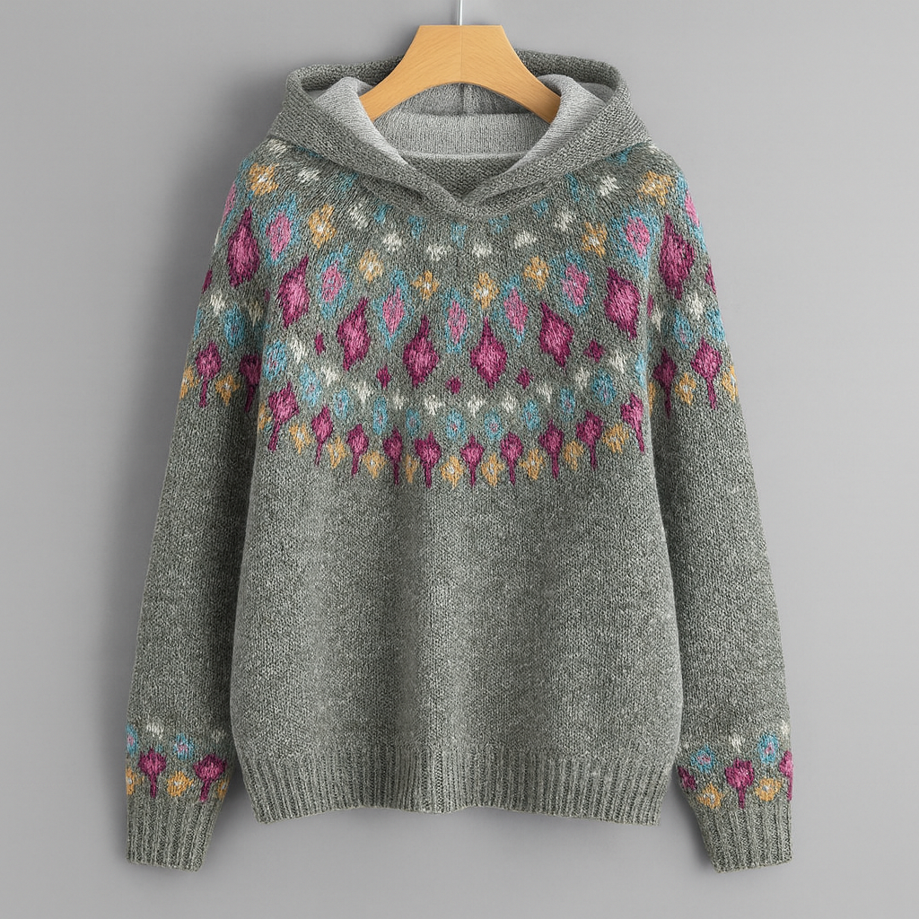 Rosy - Hyggelig farverig hoodie