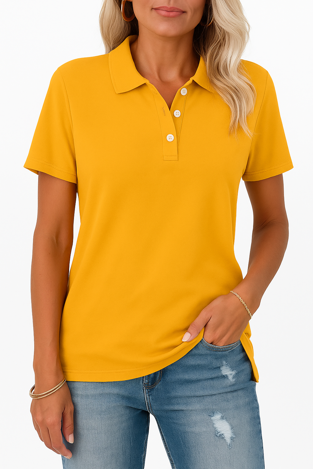 Julia - Åndbar poloskjorte i elegant stil