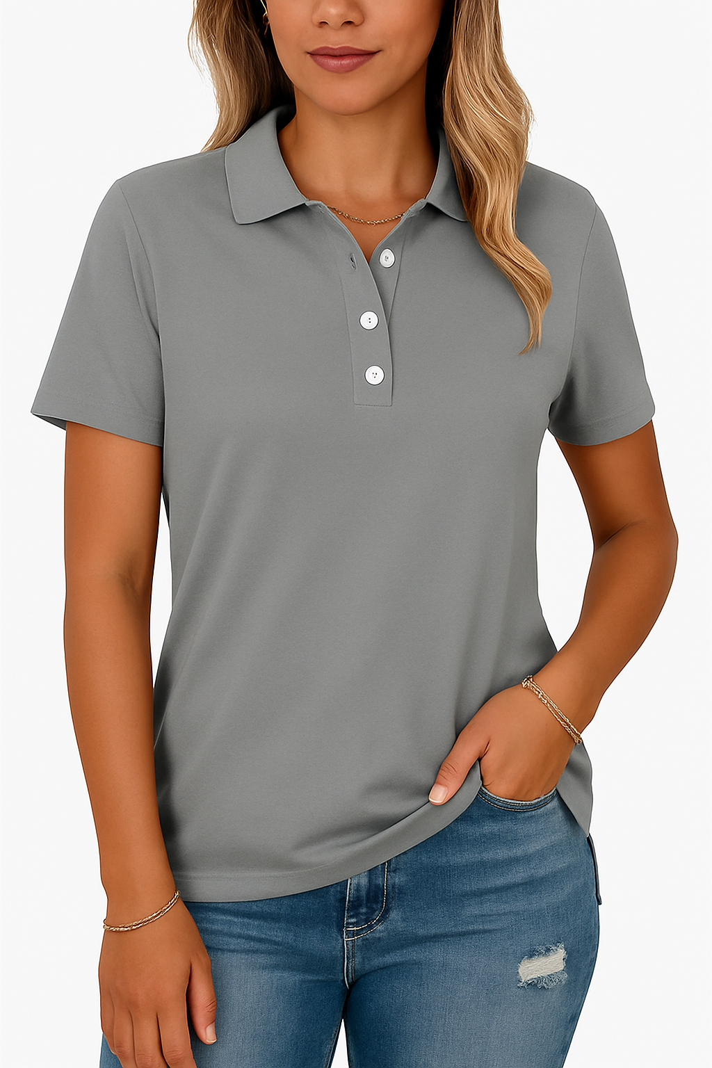 Julia - Åndbar poloskjorte i elegant stil