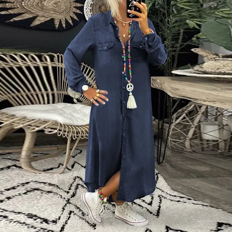Fanny - Elegant denimkjole