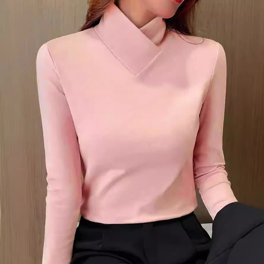 Liora - Chic T-shirt med rullekrave