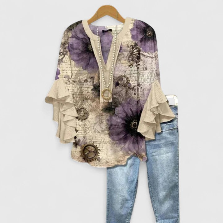 Isabella - Elegant kunstnerisk bluse