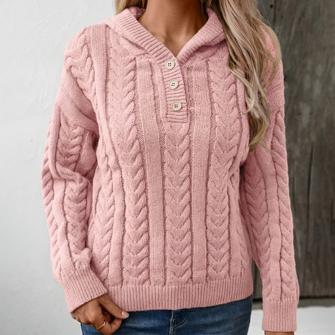Talbot - Lækker Henley-trøje med Charme