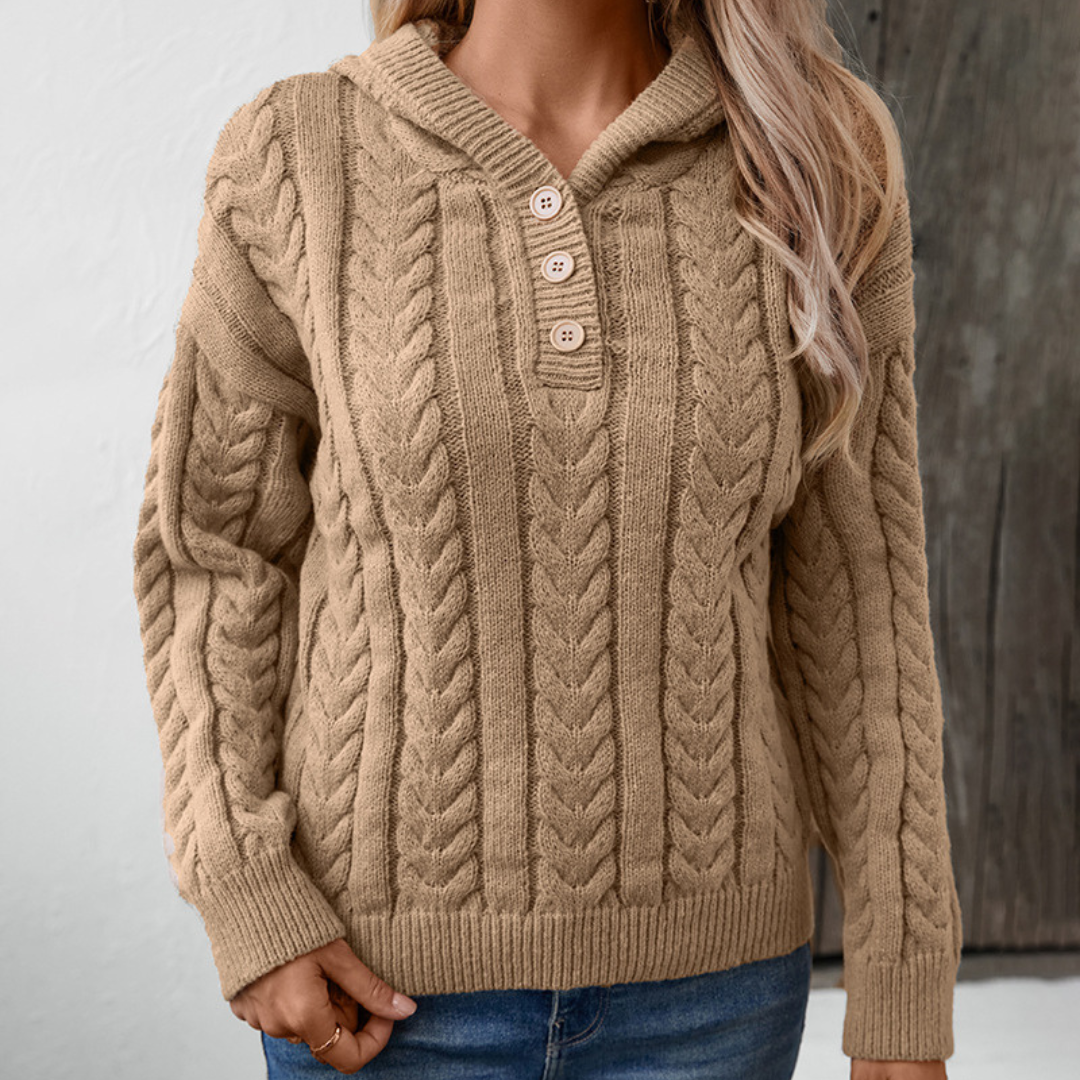 Talbot - Lækker Henley-trøje med Charme