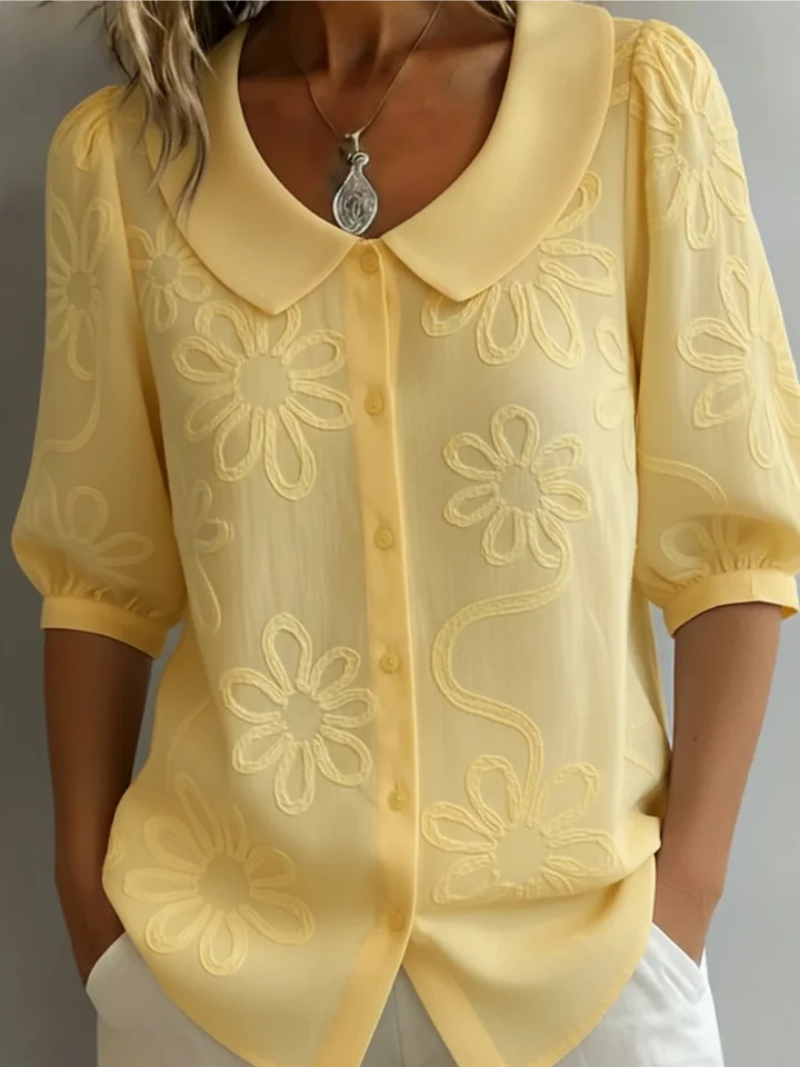 Sara - Behagelig blomstret bluse