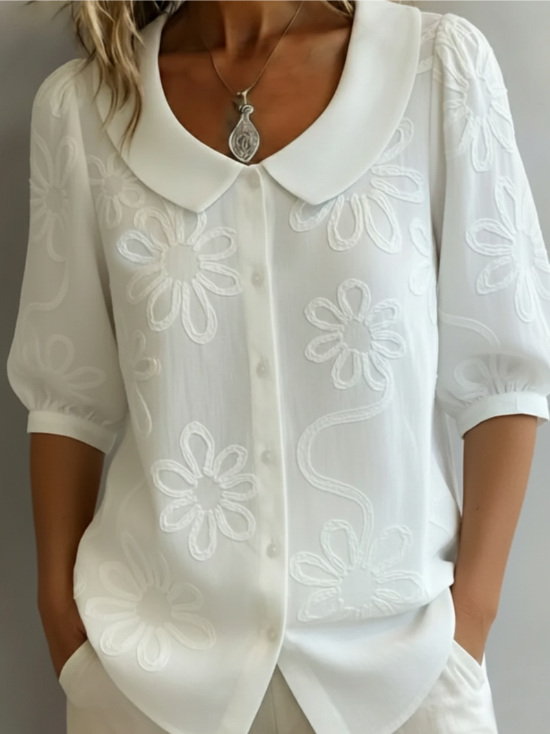 Sara - Behagelig blomstret bluse