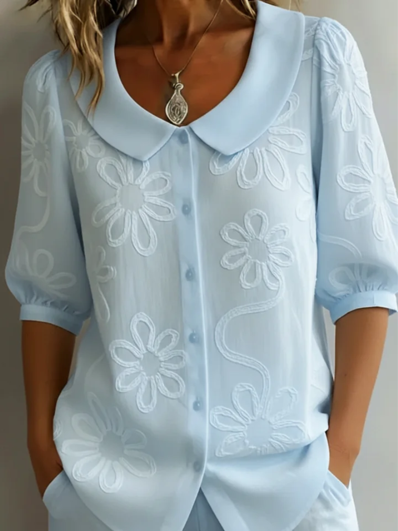 Sara - Behagelig blomstret bluse