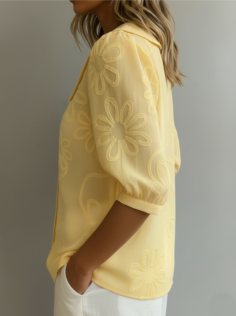 Sara - Behagelig blomstret bluse