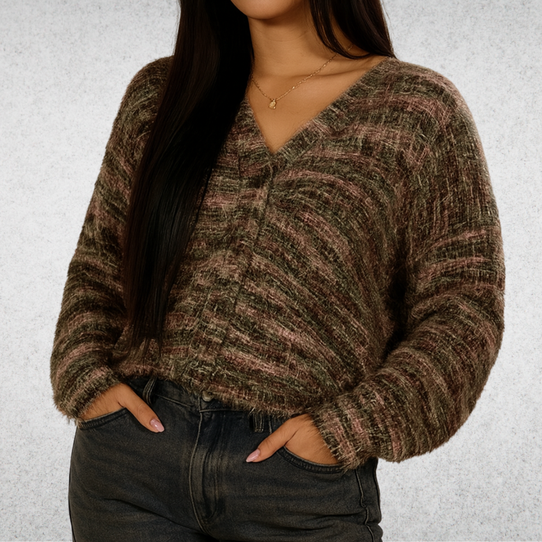 Mona - Afslappet flerfarvet cardigan