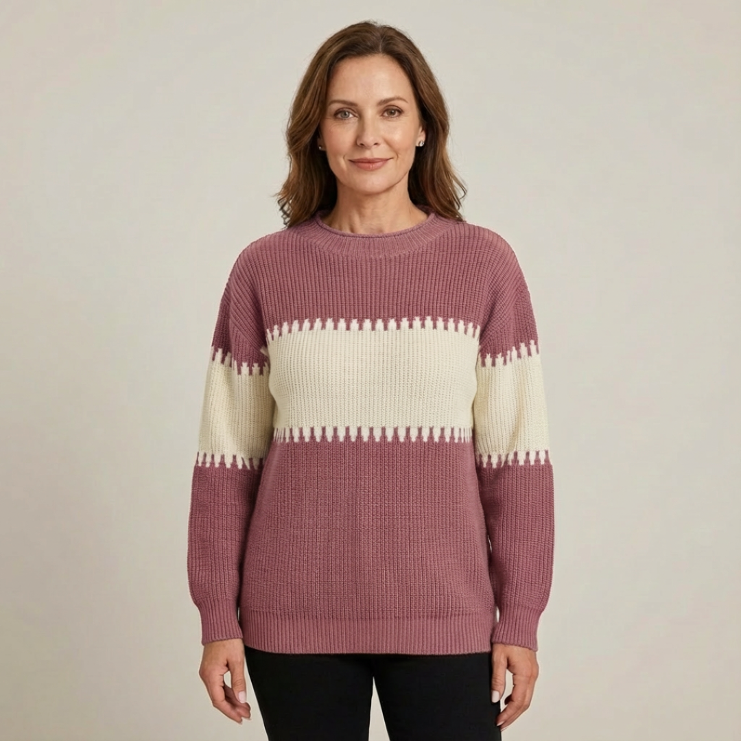 Harmony - Behagelig colorblock-trøje