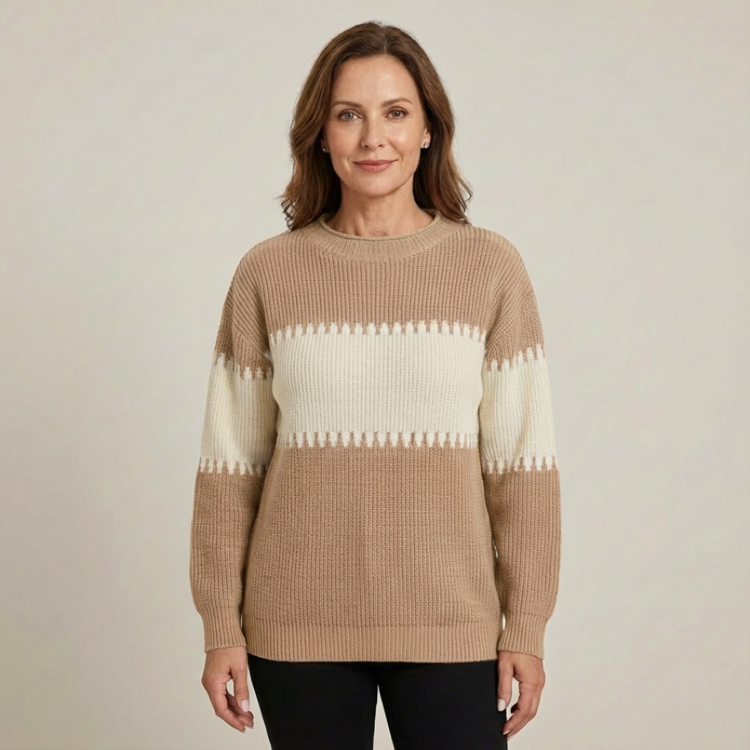 Harmony - Behagelig colorblock-trøje